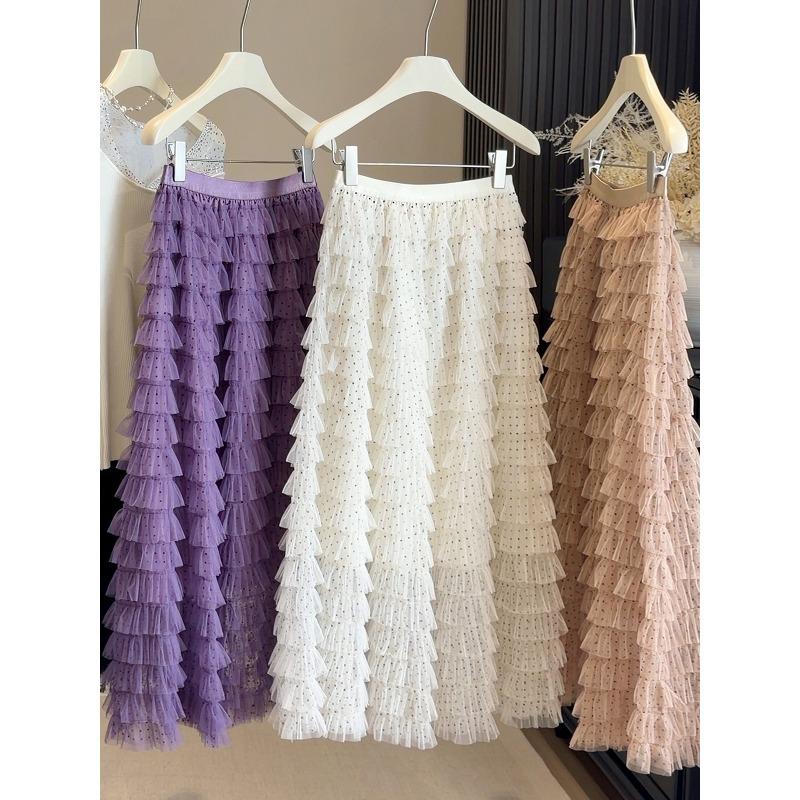 Layers of fluffy polka dot mesh cake skirt women s spring and autumn high waist and thin A word super fairy gauze skirt medium and long skirt One size fits all белый
Layers of fluffy polka dot mesh cake skirt women s spring and autumn high waist and thin A word super fairy gauze skirt medium and long skirt One size fits all белый