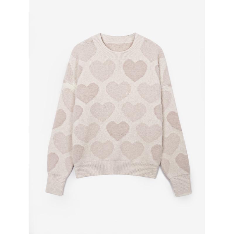 Женский свитер-пуловер с принтом «Осенняя любовь» и круглым вырезом M розовый
Женский свитер-пуловер с принтом «Осенняя любовь» и круглым вырезом M розовый