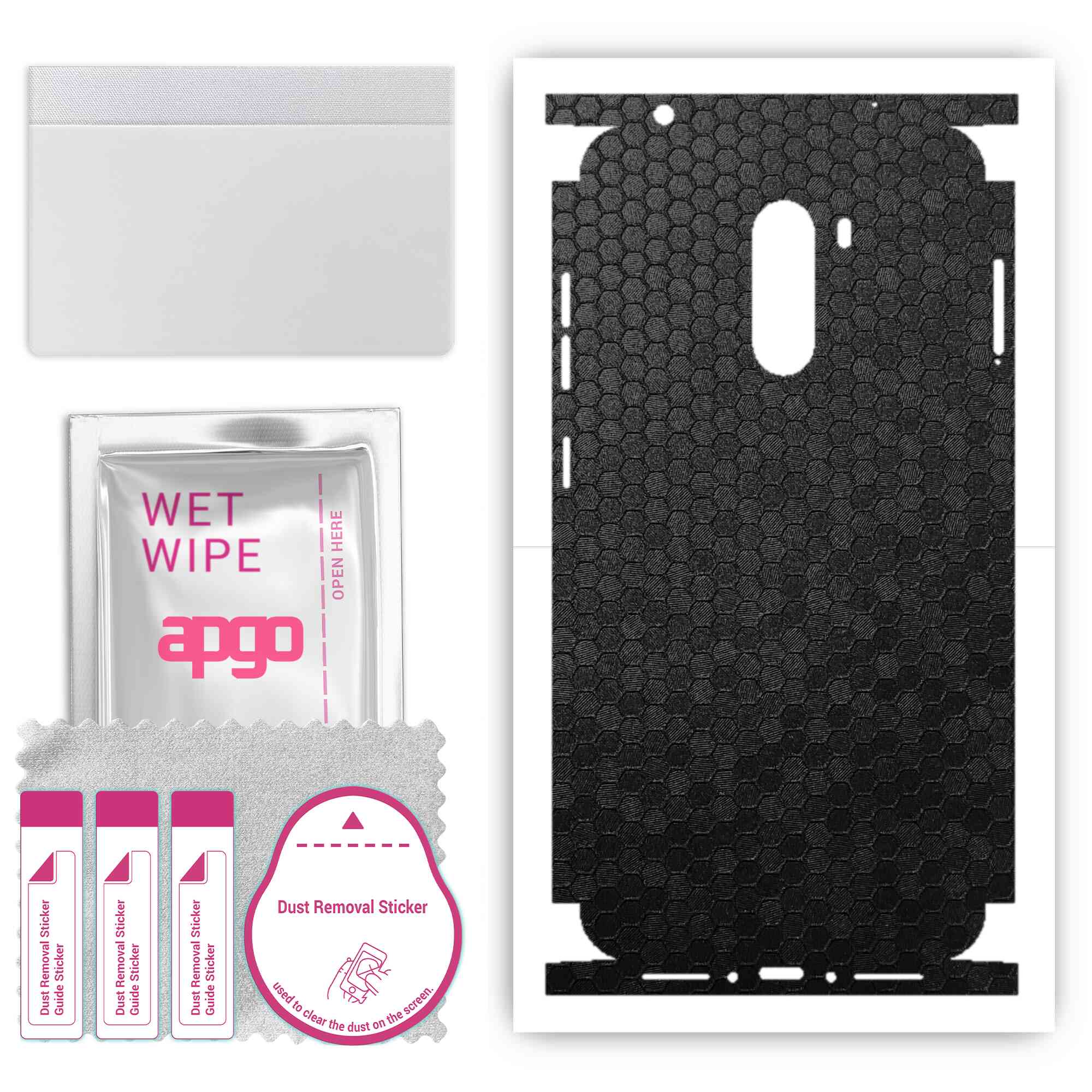 Apgo Protective Skin Sticker for the back+sides compatible with Xiaomi Pocophone F1, Full Wrap Film, Foil, Vinyl - Pattern Black Honeycomb
Apgo Protective Skin Sticker for the back+sides compatible with Xiaomi Pocophone F1, Full Wrap Film, Foil, Vinyl - Pattern Black Honeycomb