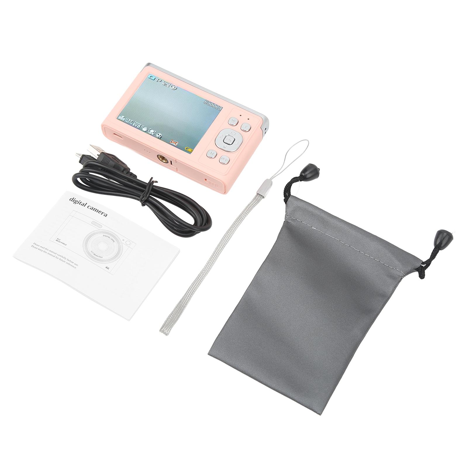 Цифрова камера 4K 2,88-дюймова IPS HD бездзеркальна камера AF Автофокус 16-кратний зум 50 МП камера для макрозйомки рожевий
Цифрова камера 4K 2,88-дюймова IPS HD бездзеркальна камера AF Автофокус 16-кратний зум 50 МП камера для макрозйомки рожевий