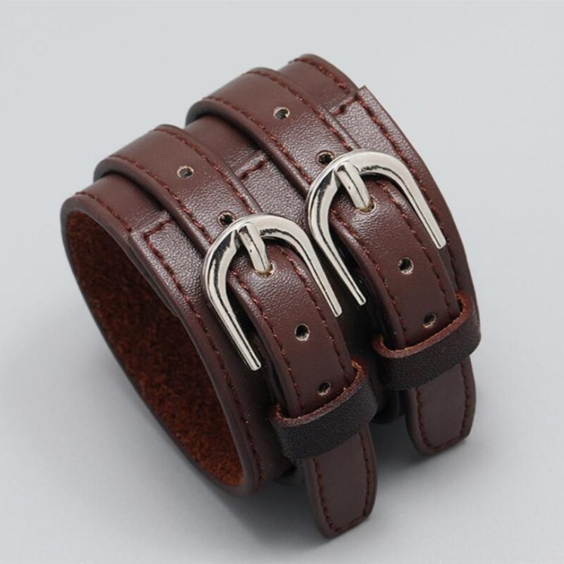 Fashion male Genuine Leather bracelet Friendship Big Wide Bracelet for Men high quality Buckle adjustable Vintage Punk Jewelry
Fashion male Genuine Leather bracelet Friendship Big Wide Bracelet for Men high quality Buckle adjustable Vintage Punk Jewelry