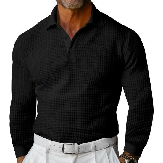 Yousheng Men Spring Fall Top Turn-down Collar Buttons Waffle Texture Long Sleeves Solid Color Slim Fit Shirt Pullover Daily Wear Dating Clothes XXXL чорний
Yousheng Men Spring Fall Top Turn-down Collar Buttons Waffle Texture Long Sleeves Solid Color Slim Fit Shirt Pullover Daily Wear Dating Clothes XXXL чорний