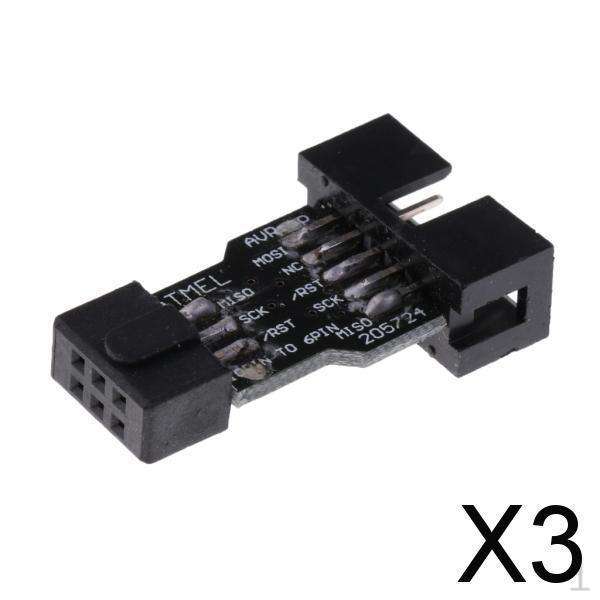 3xAVRISP / USBasp STK500 10PIN to 6PIN Programmer Converting Adapter Board
3xAVRISP / USBasp STK500 10PIN to 6PIN Programmer Converting Adapter Board