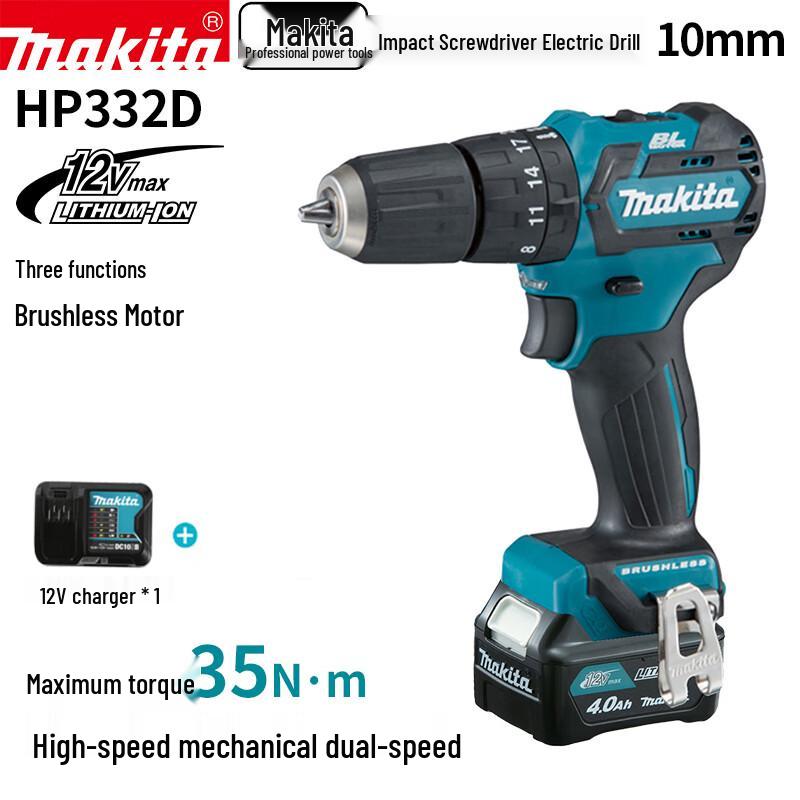 Makita HP332D 12V Brushless Cordless Impact Driver Drill CN plug (adapter included)
Makita HP332D 12V Brushless Cordless Impact Driver Drill CN plug (adapter included)