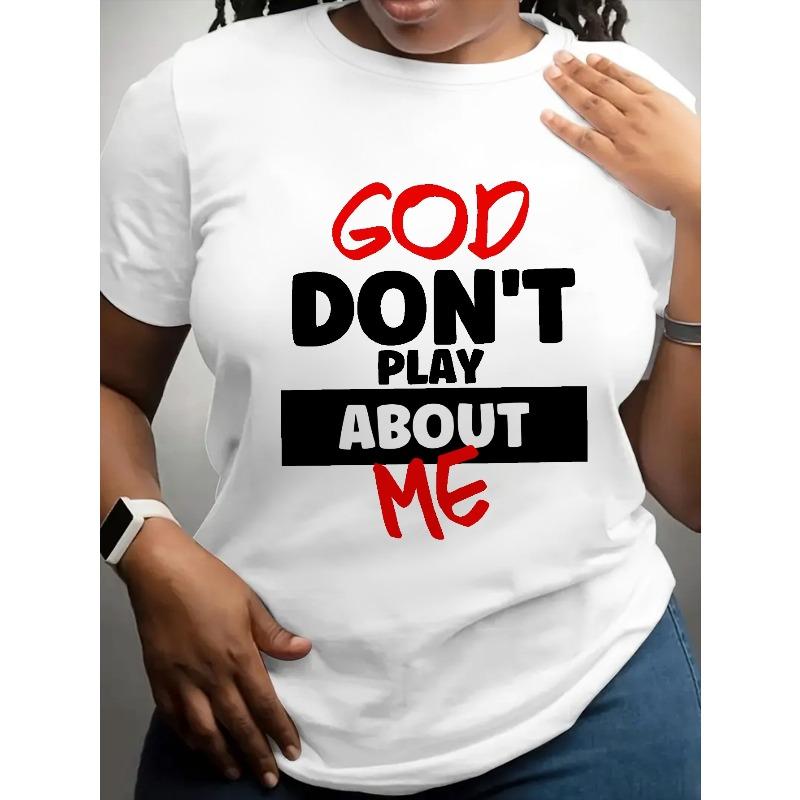 God Don T Play about Me Printed Women S Round Neck Short Sleeve T-Shirt- 100% Four Seasons Comfortable Casual Top, Fashion Printed Shirt 4XL білий
God Don T Play about Me Printed Women S Round Neck Short Sleeve T-Shirt- 100% Four Seasons Comfortable Casual Top, Fashion Printed Shirt 4XL білий