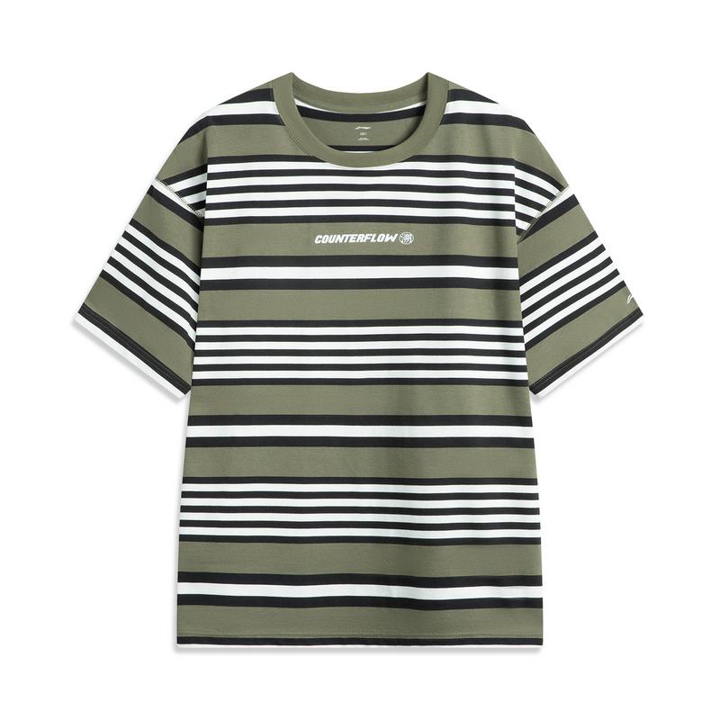 Li Ning CF Striped Comfort Temperature Control Antibacterial Short Sleeve T-Shirt Men Tops Tea-Green ATSV181-1 S
Li Ning CF Striped Comfort Temperature Control Antibacterial Short Sleeve T-Shirt Men Tops Tea-Green ATSV181-1 S