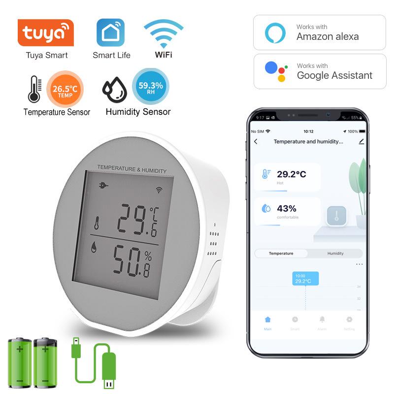 Tuya Smart WiFi Thermometer Wireless Temperature Sensor with Alarm & USB/Battery Power
Tuya Smart WiFi Thermometer Wireless Temperature Sensor with Alarm & USB/Battery Power