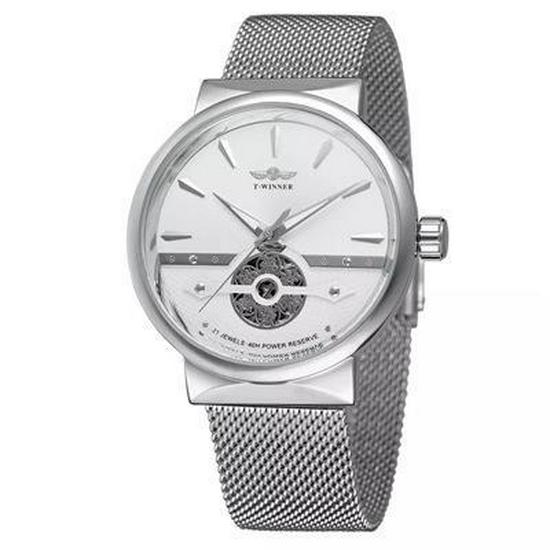 Winner-162G Men s Automatic Mechanical Watch with Steel Band and See-Through Back.
Winner-162G Men s Automatic Mechanical Watch with Steel Band and See-Through Back.