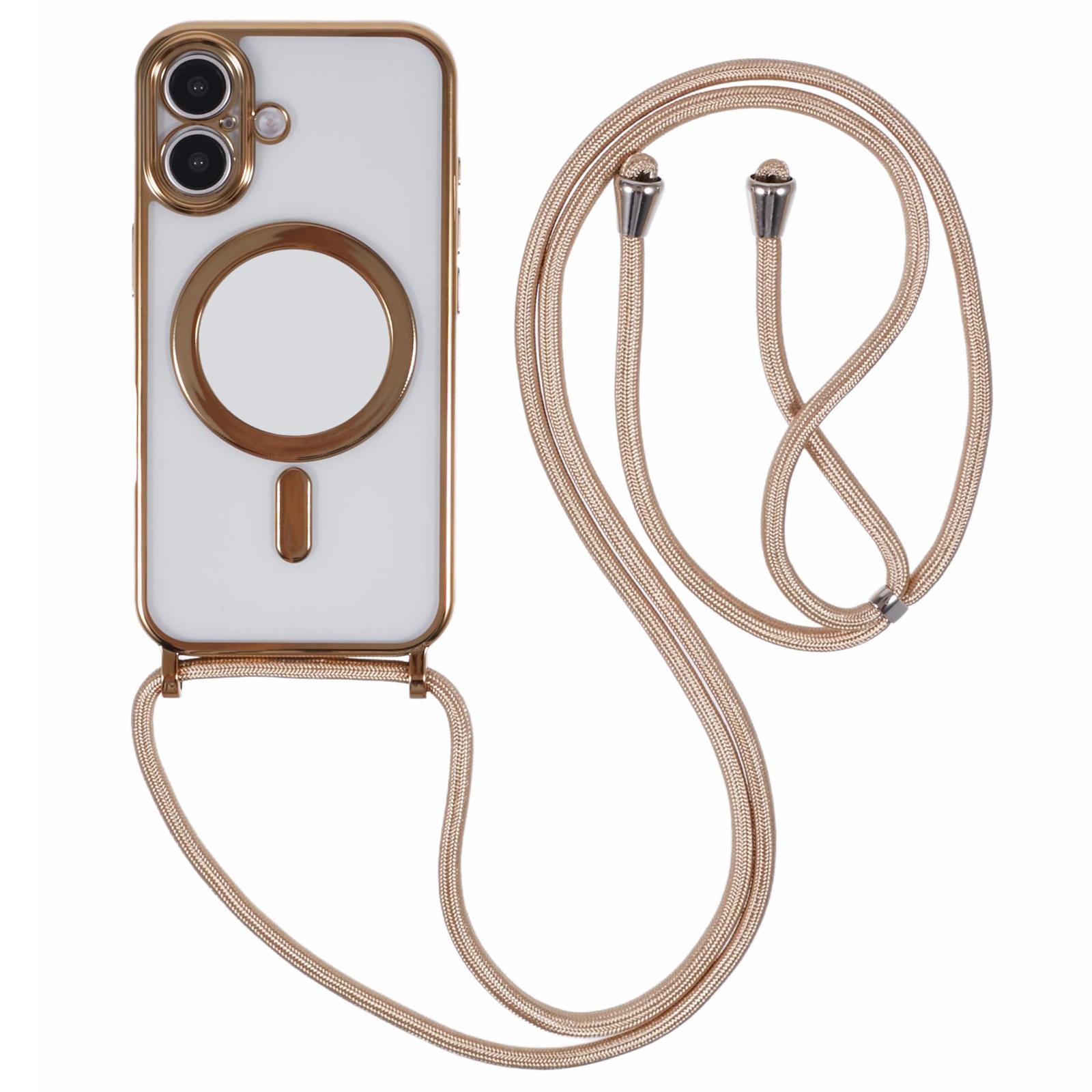 Чохол для iPhone 16 Plus, сумісний з MagSafe, гальванічний TPU захисник для мобільного телефону з довгим шнурком Gold
Чохол для iPhone 16 Plus, сумісний з MagSafe, гальванічний TPU захисник для мобільного телефону з довгим шнурком Gold