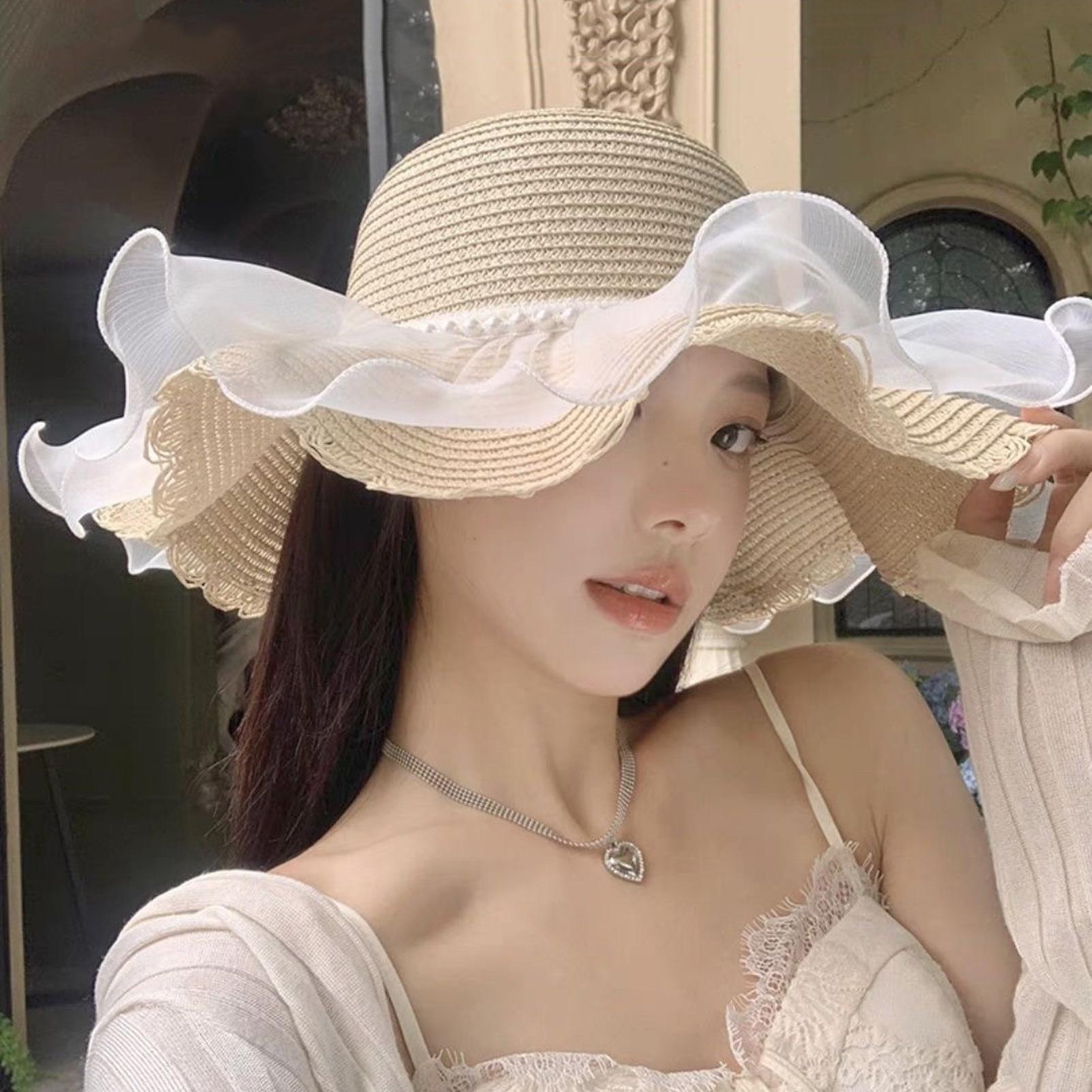 Lace Bow Sun Hat UV Protection Wide Brim Summer Beach Hat for Women Outdoor Travel Sunscreen Cap Elegant Adjustable
Lace Bow Sun Hat UV Protection Wide Brim Summer Beach Hat for Women Outdoor Travel Sunscreen Cap Elegant Adjustable
