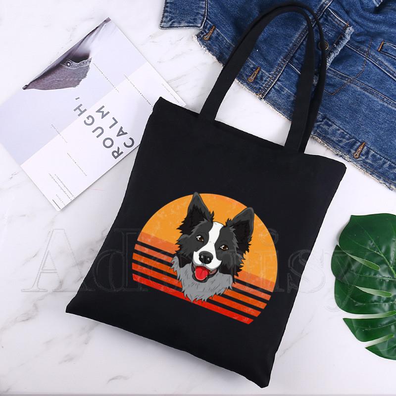 Бордер-колли Большая женская сумка для покупателей Холст Tote Сумки для покупок Сумка с печатью Черная ткань Сумки Eco Friendly
Бордер-колли Большая женская сумка для покупателей Холст Tote Сумки для покупок Сумка с печатью Черная ткань Сумки Eco Friendly