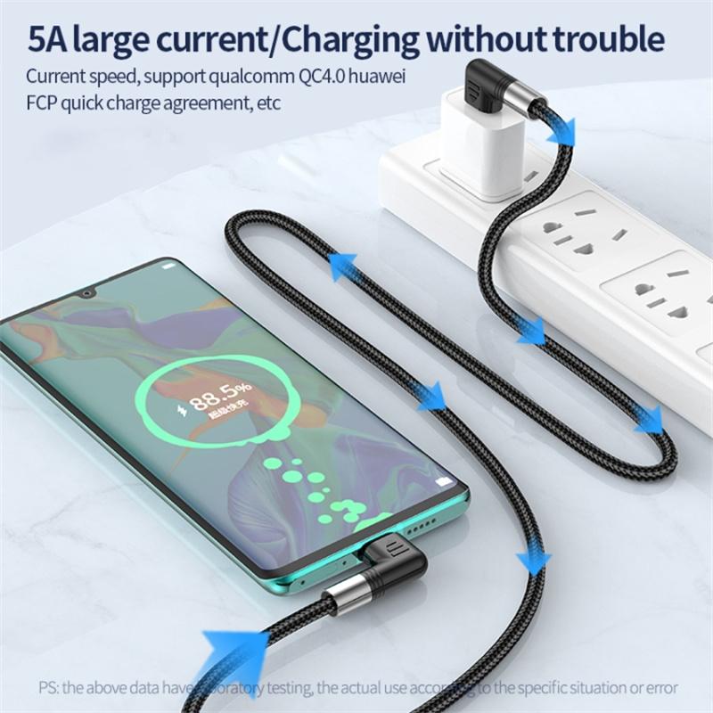 A9 0.5m Type-C to Lightning 30W Fast Charging Cord Dual Elbow Plug Nylon Braided Data Cable A
A9 0.5m Type-C to Lightning 30W Fast Charging Cord Dual Elbow Plug Nylon Braided Data Cable A