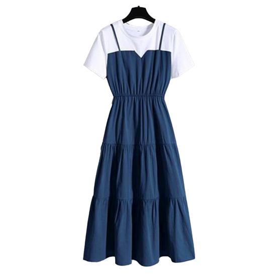 Среднее платье с цветными блоками, с коротким рукавом, женское облегающее платье с круглым вырезом и талией M синий
Среднее платье с цветными блоками, с коротким рукавом, женское облегающее платье с круглым вырезом и талией M синий