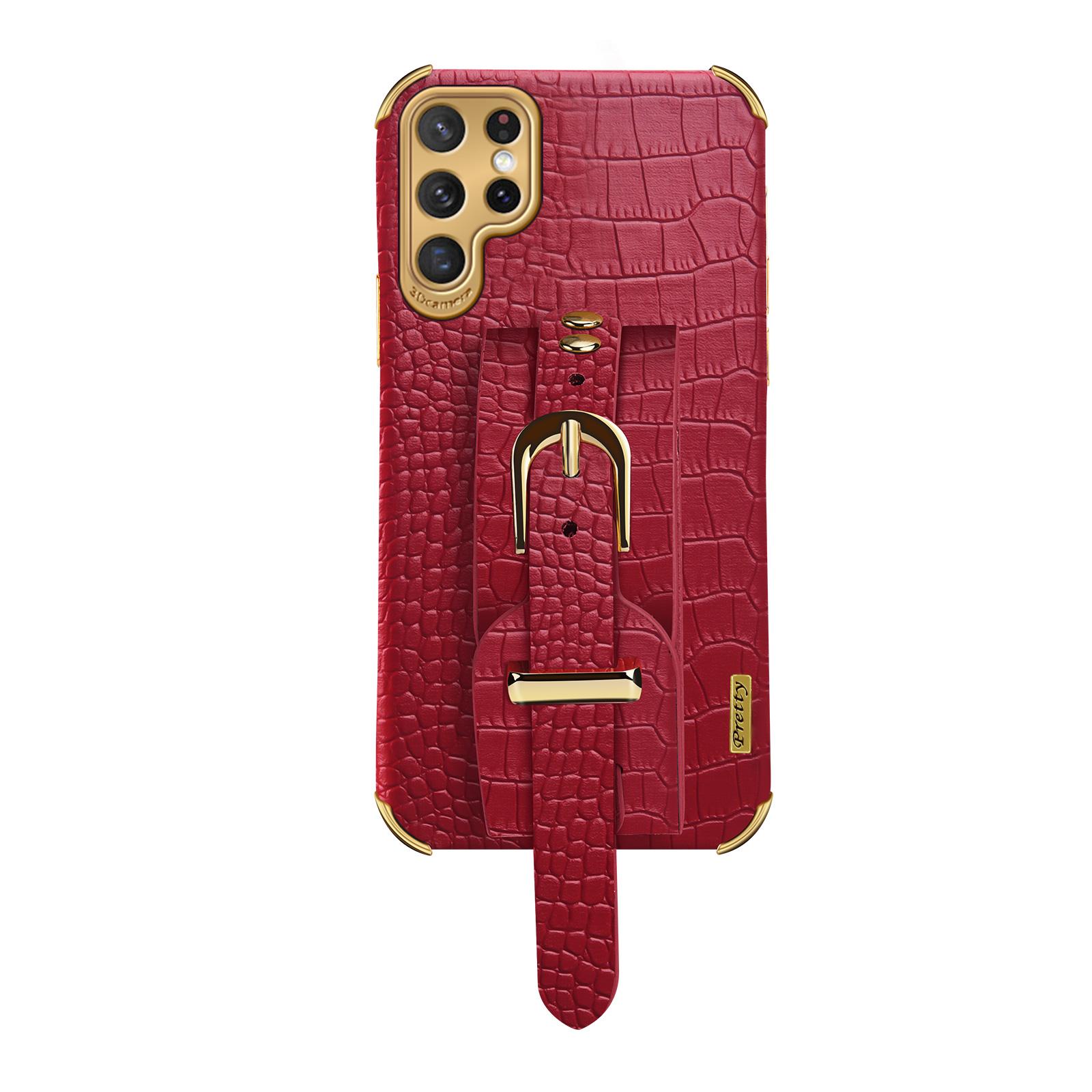 For Samsung Galaxy S22 Ultra 5G Crocodile Texture 6D Electroplating Precise Cutout PU Leather Coated TPU Flexible Phone Case Red
For Samsung Galaxy S22 Ultra 5G Crocodile Texture 6D Electroplating Precise Cutout PU Leather Coated TPU Flexible Phone Case Red