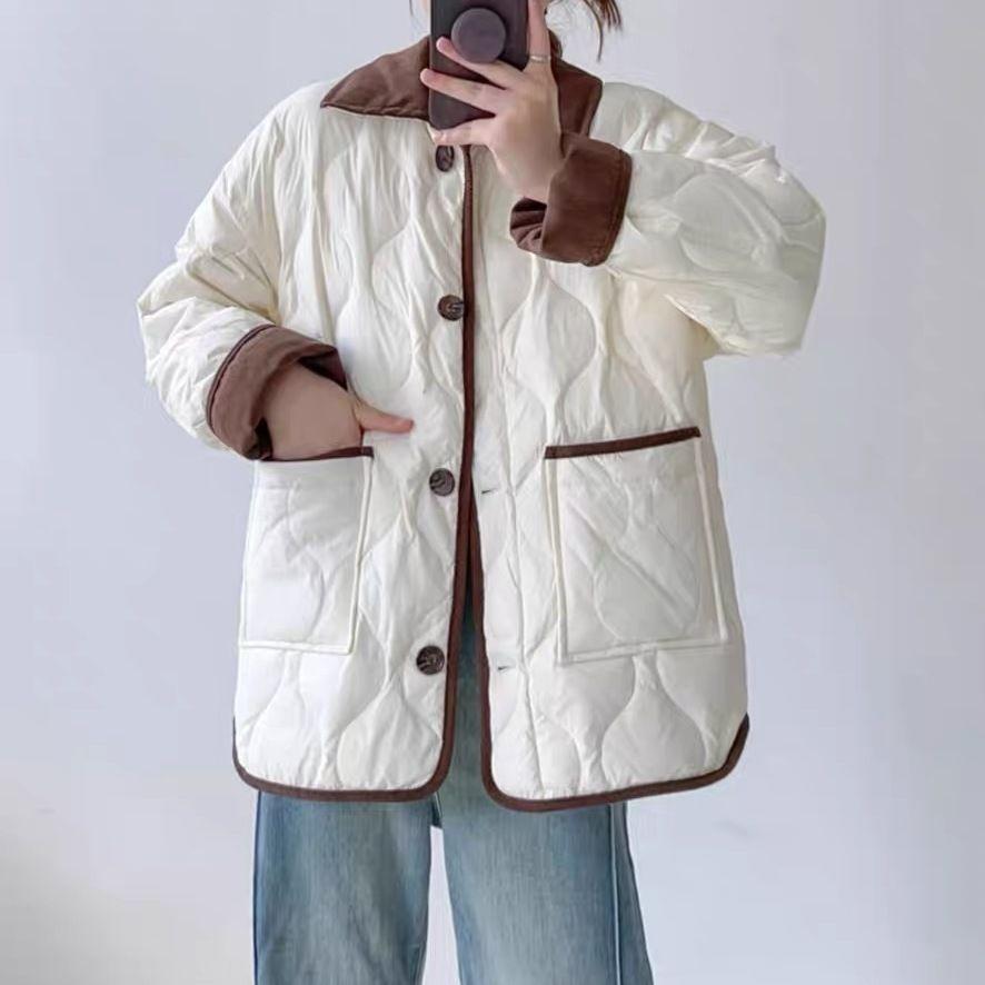 Хлопковая одежда женская короткая контрастного цвета модный дизайн лацкан контрастного цвета ромб сезонная куртка легкая и тонкая XL белый
Хлопковая одежда женская короткая контрастного цвета модный дизайн лацкан контрастного цвета ромб сезонная куртка легкая и тонкая XL белый