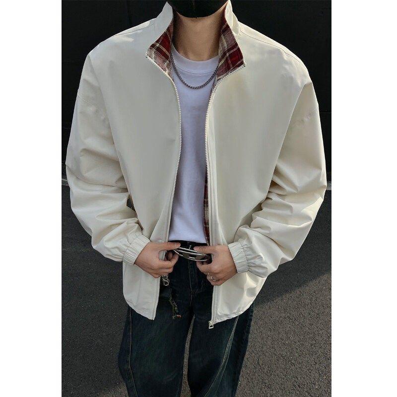 Универсальная клетчатая куртка с воротником-стойкой для весны/осени – Модная, водонепроницаемая, свободного кроя для пар M слоновая кость/белый
Универсальная клетчатая куртка с воротником-стойкой для весны/осени – Модная, водонепроницаемая, свободного кроя для пар M слоновая кость/белый