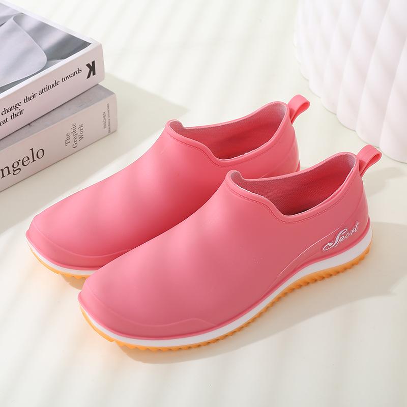 Новые женские модные непромокаемые туфли с неглубоким вырезом и нескользящей подошвой для повседневной носки, износостойкие водонепроницаемые резиновые туфли 41 розовый
Новые женские модные непромокаемые туфли с неглубоким вырезом и нескользящей подошвой для повседневной носки, износостойкие водонепроницаемые резиновые туфли 41 розовый