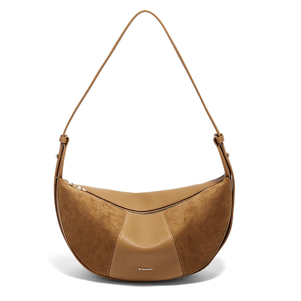 FOXER 2026 Spring New Women Hobo Bag Artificial Leather Female Crescent Shoulder Bag Fashion Underarm Bag Casual Bag for Ladies
FOXER 2026 Spring New Women Hobo Bag Artificial Leather Female Crescent Shoulder Bag Fashion Underarm Bag Casual Bag for Ladies