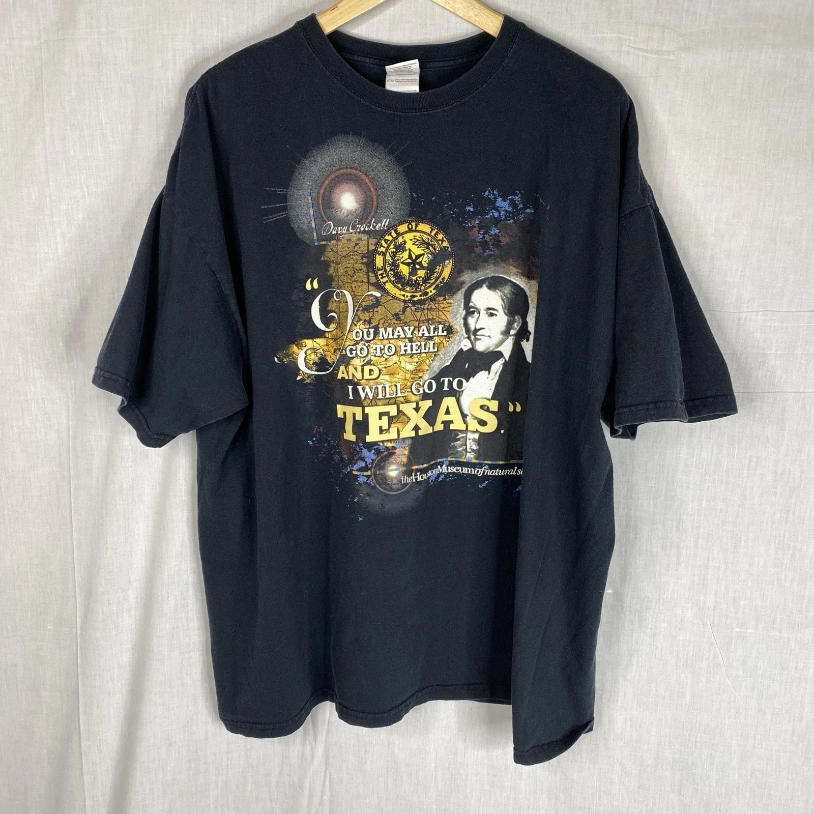 Houston Museum Natural Science Davy Crockett I Will Go to Texas T-Shirt 2XL L
Houston Museum Natural Science Davy Crockett I Will Go to Texas T-Shirt 2XL L