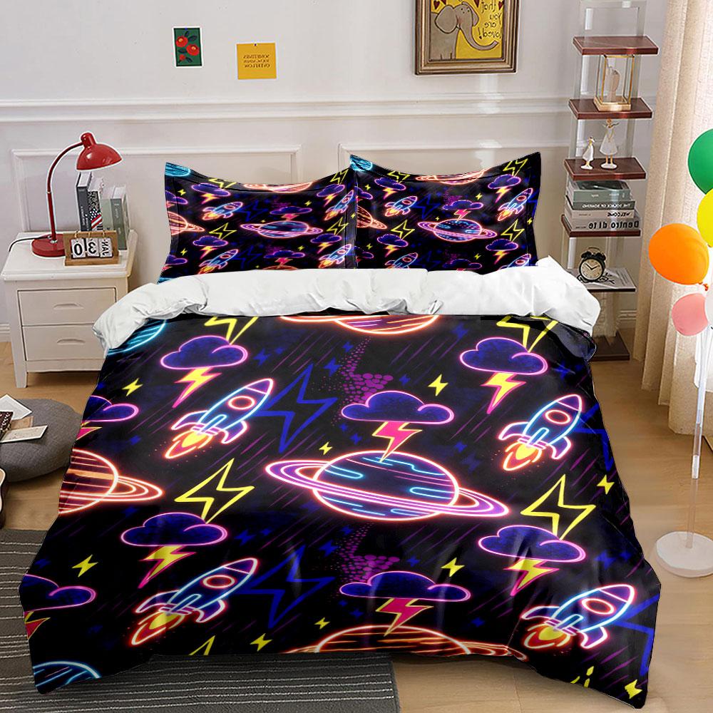 Rockets, planets, clouds, lightning. Bedding sets Duvet cover sets Duvet covers Pillowcases(1 * Duvet Cover 2 * Pillowcases without duvet insert) 135x200cm
Rockets, planets, clouds, lightning. Bedding sets Duvet cover sets Duvet covers Pillowcases(1 * Duvet Cover 2 * Pillowcases without duvet insert) 135x200cm