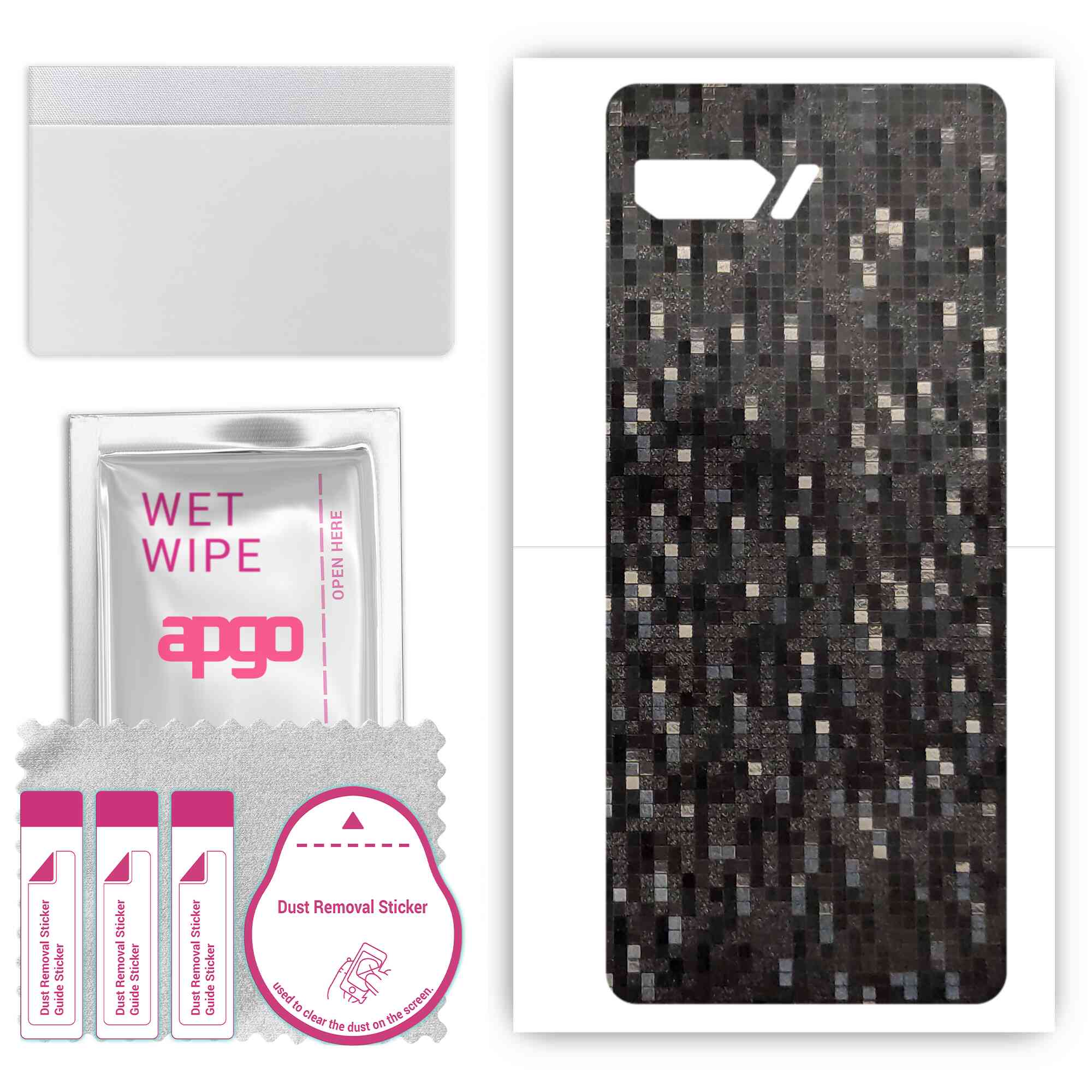 Apgo Protective Skin Sticker для задньої панелі, сумісної з Asus ROG Phone II ZS660KL, Wrap Film, Foil, Vinyl - Pattern Carbon Black Pixel
Apgo Protective Skin Sticker для задньої панелі, сумісної з Asus ROG Phone II ZS660KL, Wrap Film, Foil, Vinyl - Pattern Carbon Black Pixel