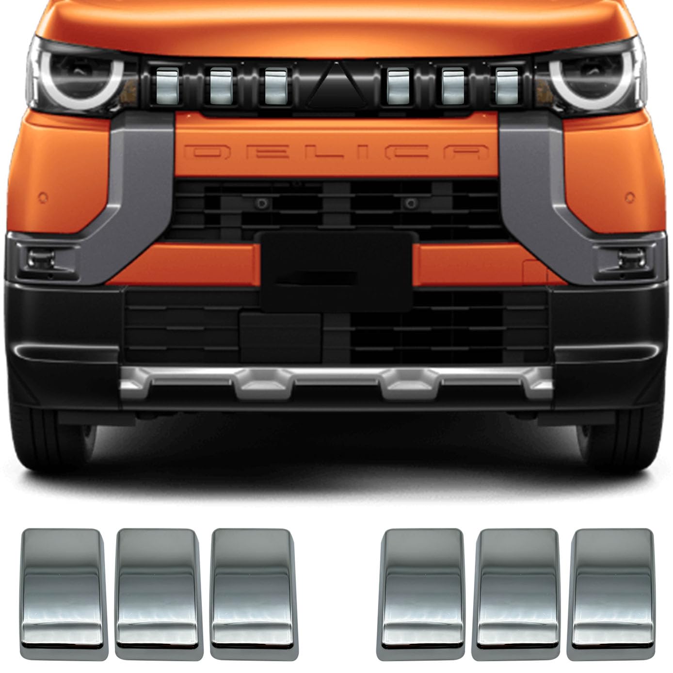 HUDIY Накладка на решетку радиатора Delica Mini DELICA MINI 2023 Эмблема на передний бампер Логотип на капот Дизайн для украшения автомобиля Глянцевый серебристый (Май - Настоящее время)
HUDIY Накладка на решетку радиатора Delica Mini DELICA MINI 2023 Эмблема на передний бампер Логотип на капот Дизайн для украшения автомобиля Глянцевый серебристый (Май - Настоящее время)
