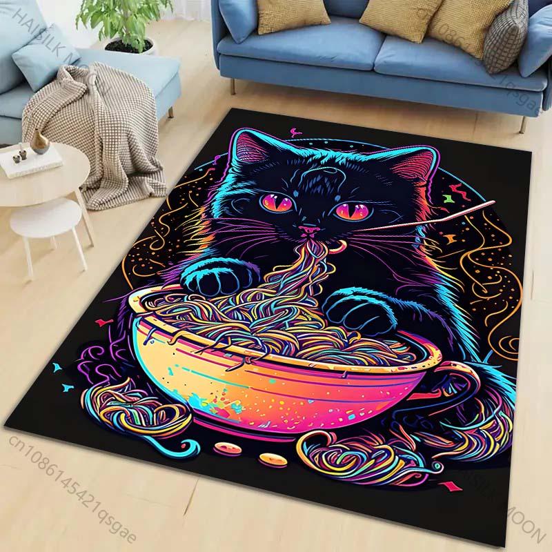 Cat eating colorful noodles illustration Carpet for Living Room Bedroom Bedside Floor Mat Cloakroom Child Play Mat Area Rug 40x60cm
Cat eating colorful noodles illustration Carpet for Living Room Bedroom Bedside Floor Mat Cloakroom Child Play Mat Area Rug 40x60cm