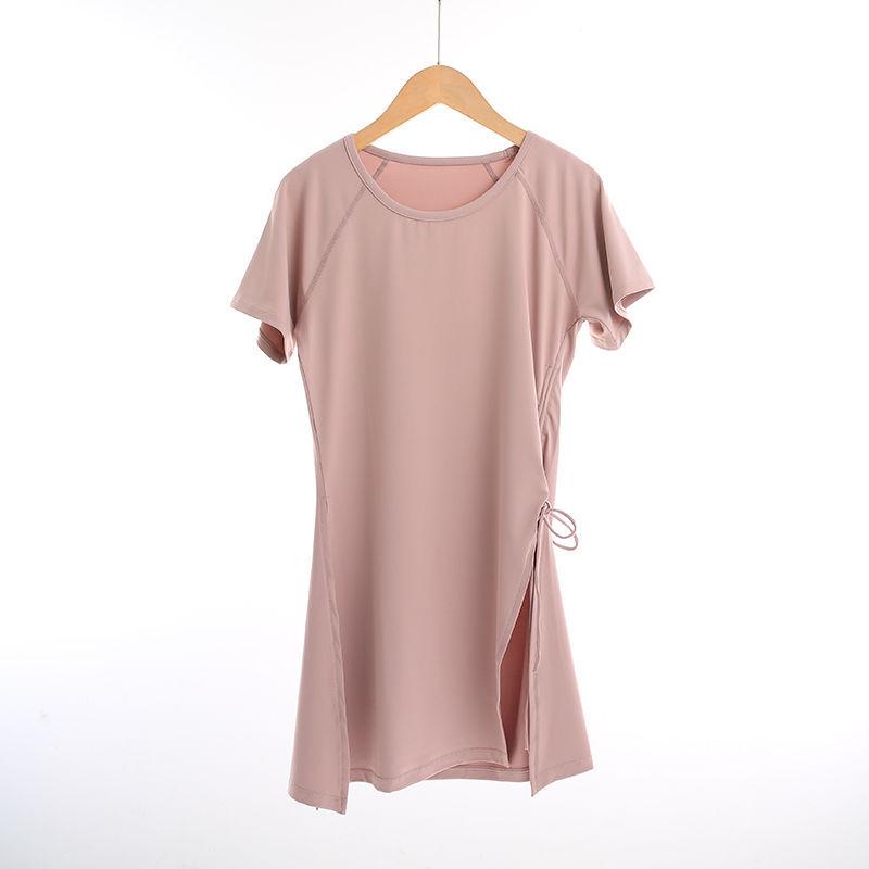 Женский спортивный топ с кулиской, быстросохнущий - с коротким рукавом, облегающий, для йоги и бега, средней длины, закрывающий бедра. S (Recommended 42.5-47.5 kg) розовый/фиолетовый
Женский спортивный топ с кулиской, быстросохнущий - с коротким рукавом, облегающий, для йоги и бега, средней длины, закрывающий бедра. S (Recommended 42.5-47.5 kg) розовый/фиолетовый