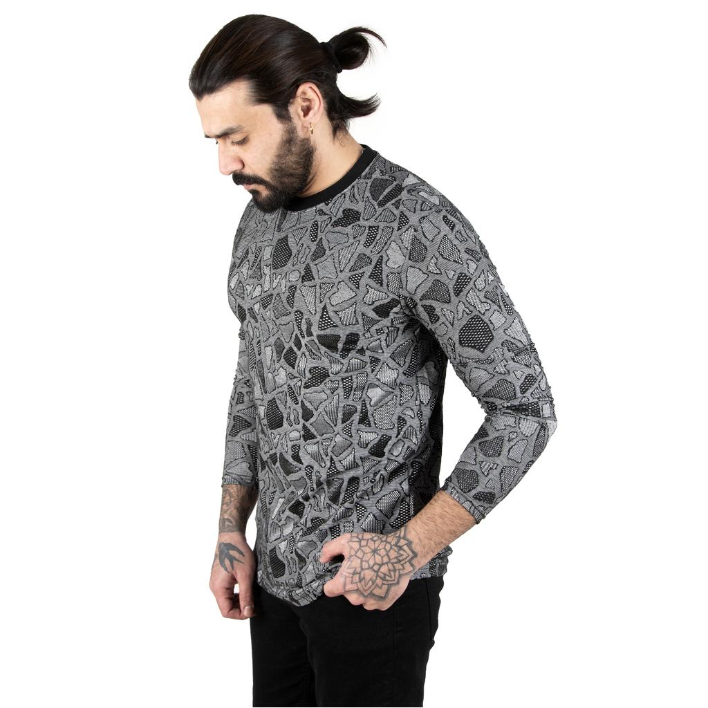 Мужская толстовка DeepSEA из лайкры с круглым вырезом и тиснением 2303111
Мужская толстовка DeepSEA из лайкры с круглым вырезом и тиснением 2303111