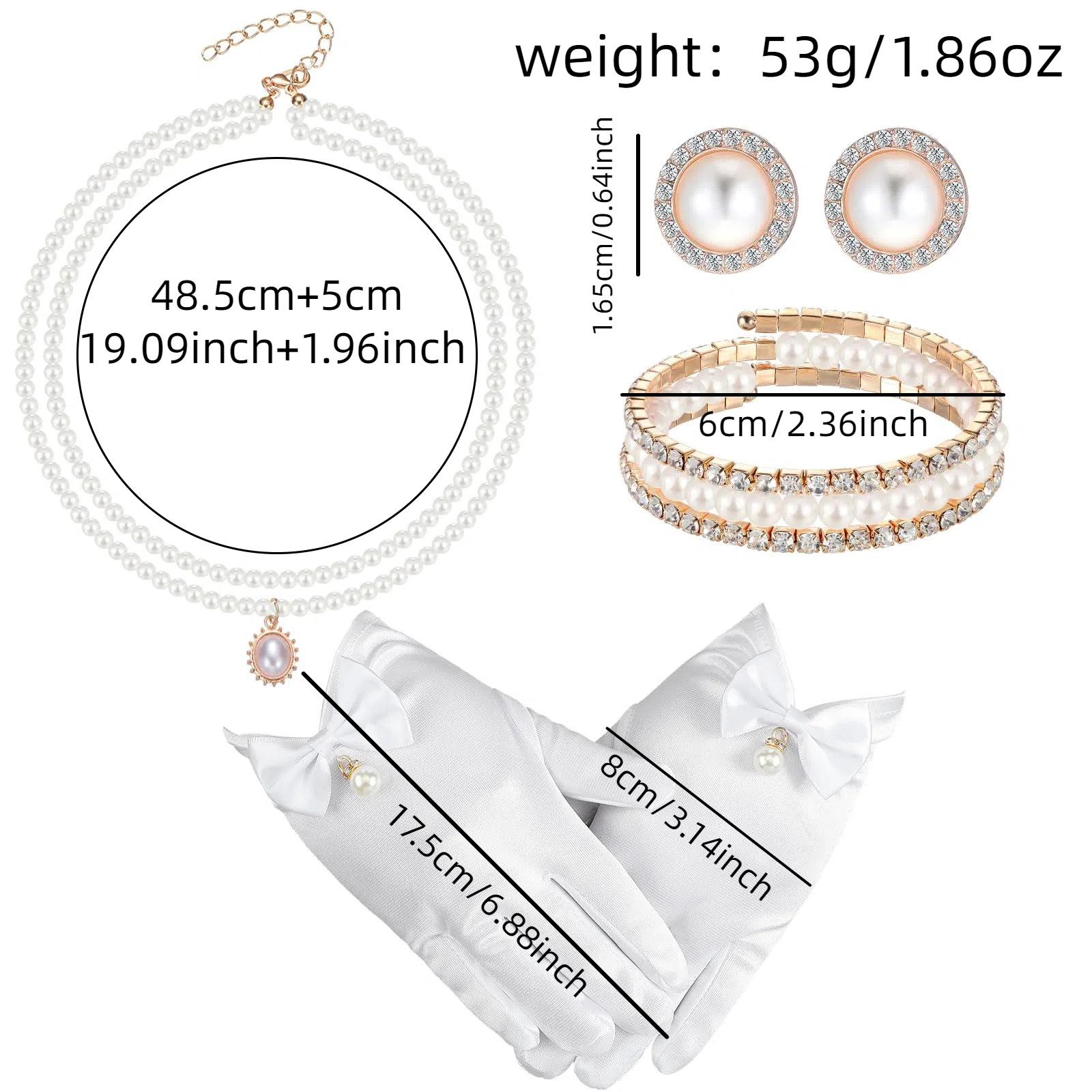 Butterfly Bow Satin Gloves Pearl Necklace Set for Flower Girl , Elegant Jewelry 4 - Piece білий
Butterfly Bow Satin Gloves Pearl Necklace Set for Flower Girl , Elegant Jewelry 4 - Piece білий