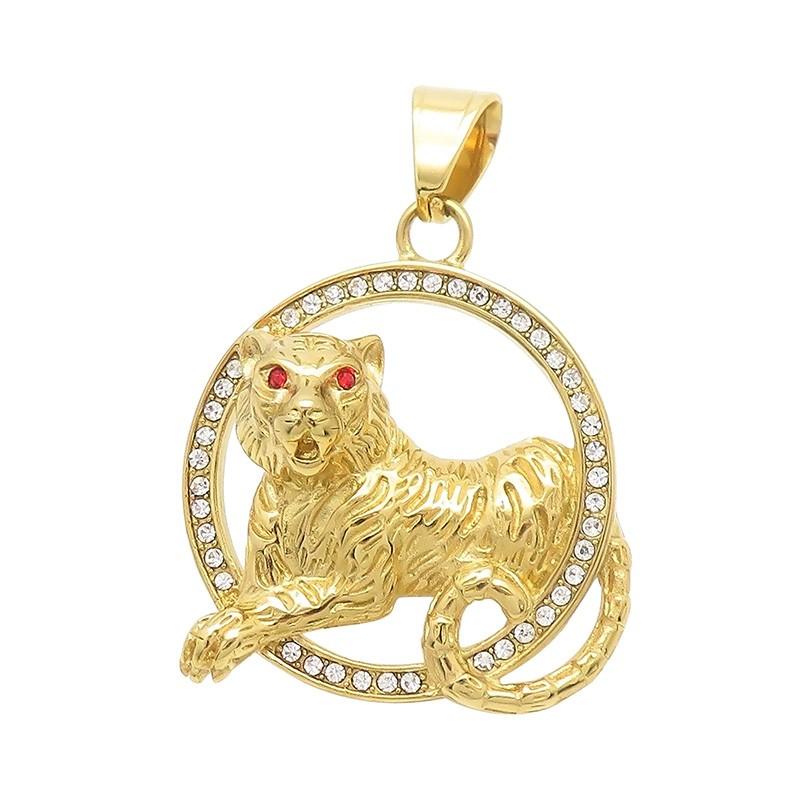Kalen Hip Hop Zodiac Tiger Stainless Steel Necklace for Men Personalized Encrusted Stone Animal Pendant Gold Color Tredn Jewelry
Kalen Hip Hop Zodiac Tiger Stainless Steel Necklace for Men Personalized Encrusted Stone Animal Pendant Gold Color Tredn Jewelry