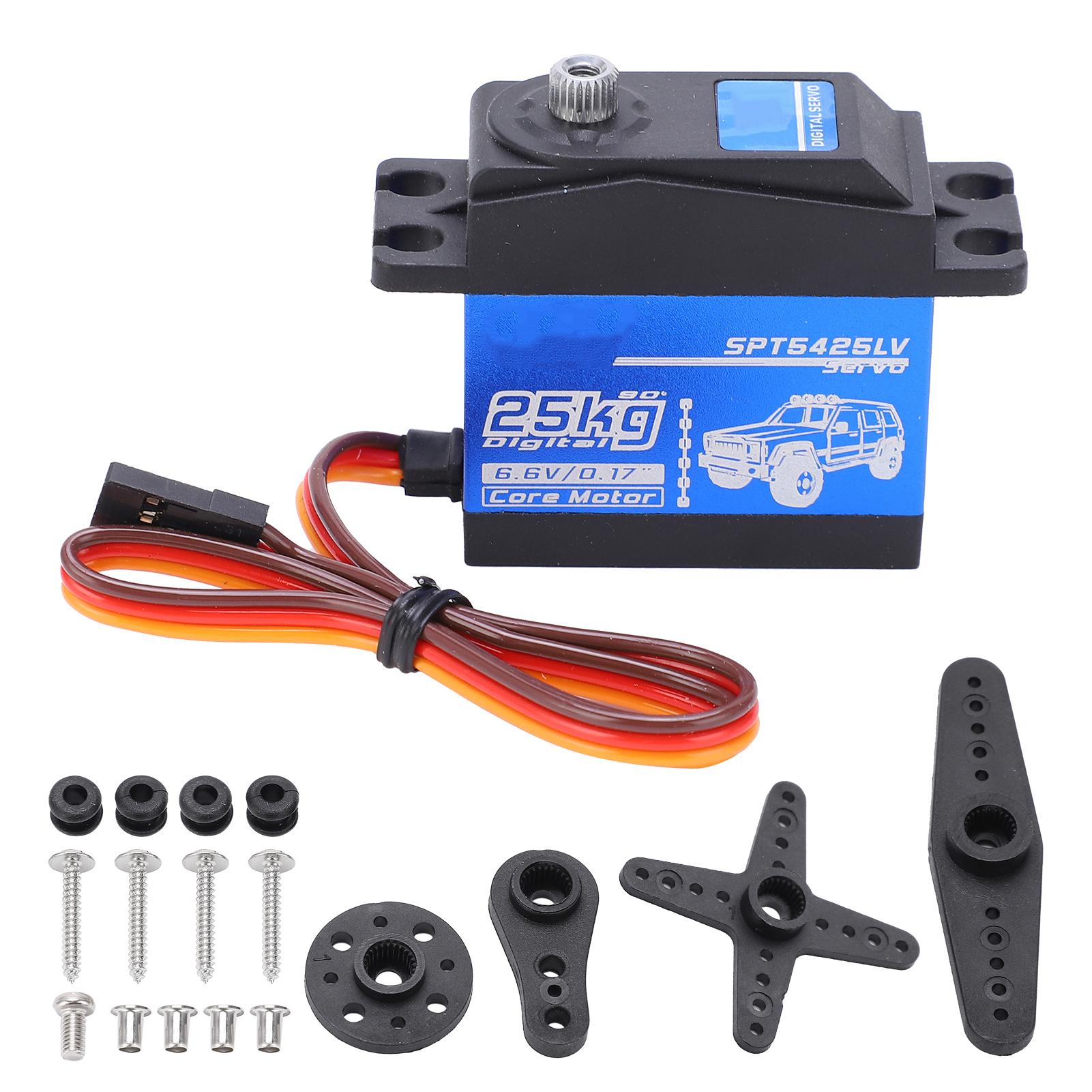 SPT5425LV 25KG Large Torque Digital Metal Gear Servo for 1:8 1:10 RC Car Spare Accessories
SPT5425LV 25KG Large Torque Digital Metal Gear Servo for 1:8 1:10 RC Car Spare Accessories