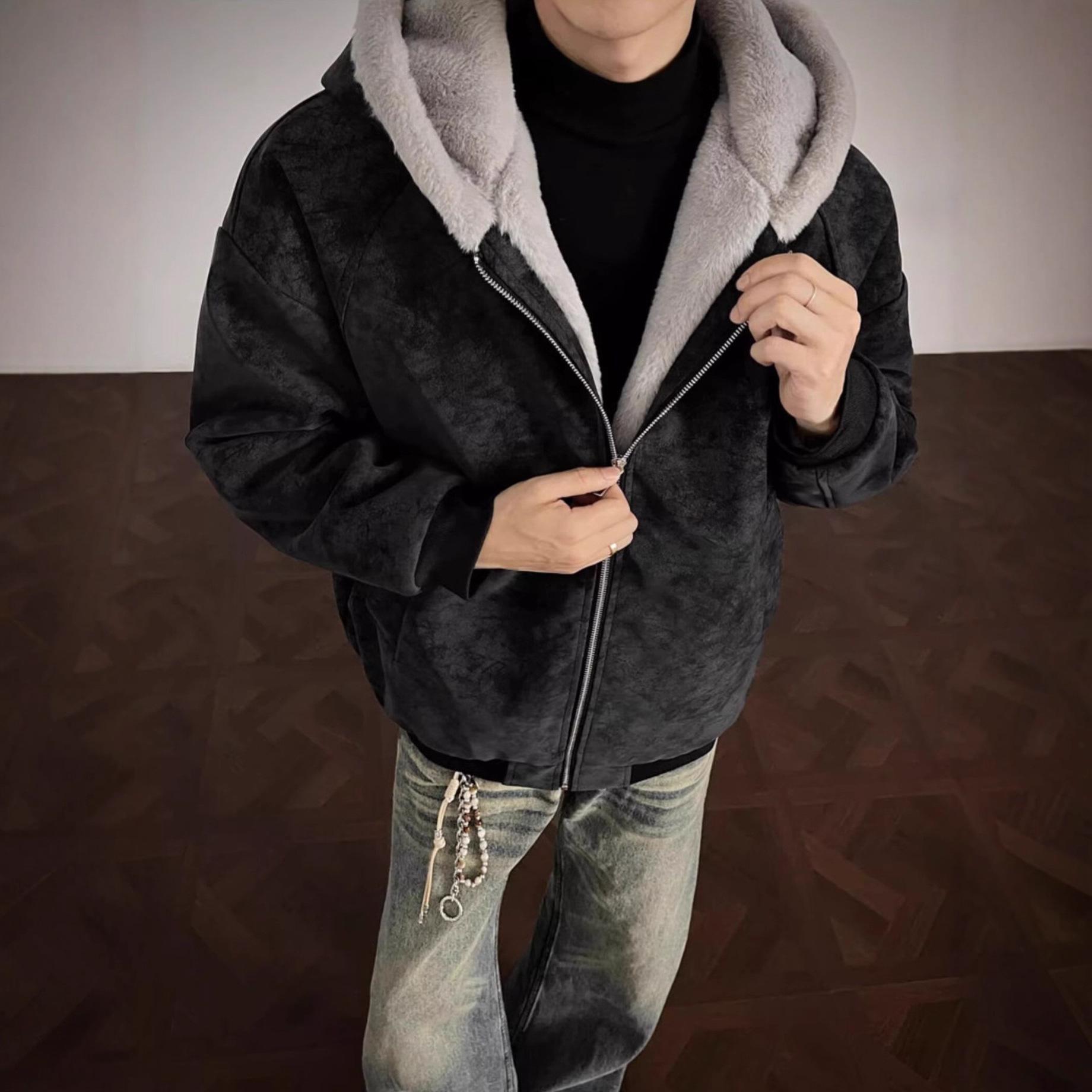Unisex American Eagle Hooded PU Leather Jacket with Fur Collar - Winter Warm, Thickened Cotton Outerwear L чорний
Unisex American Eagle Hooded PU Leather Jacket with Fur Collar - Winter Warm, Thickened Cotton Outerwear L чорний