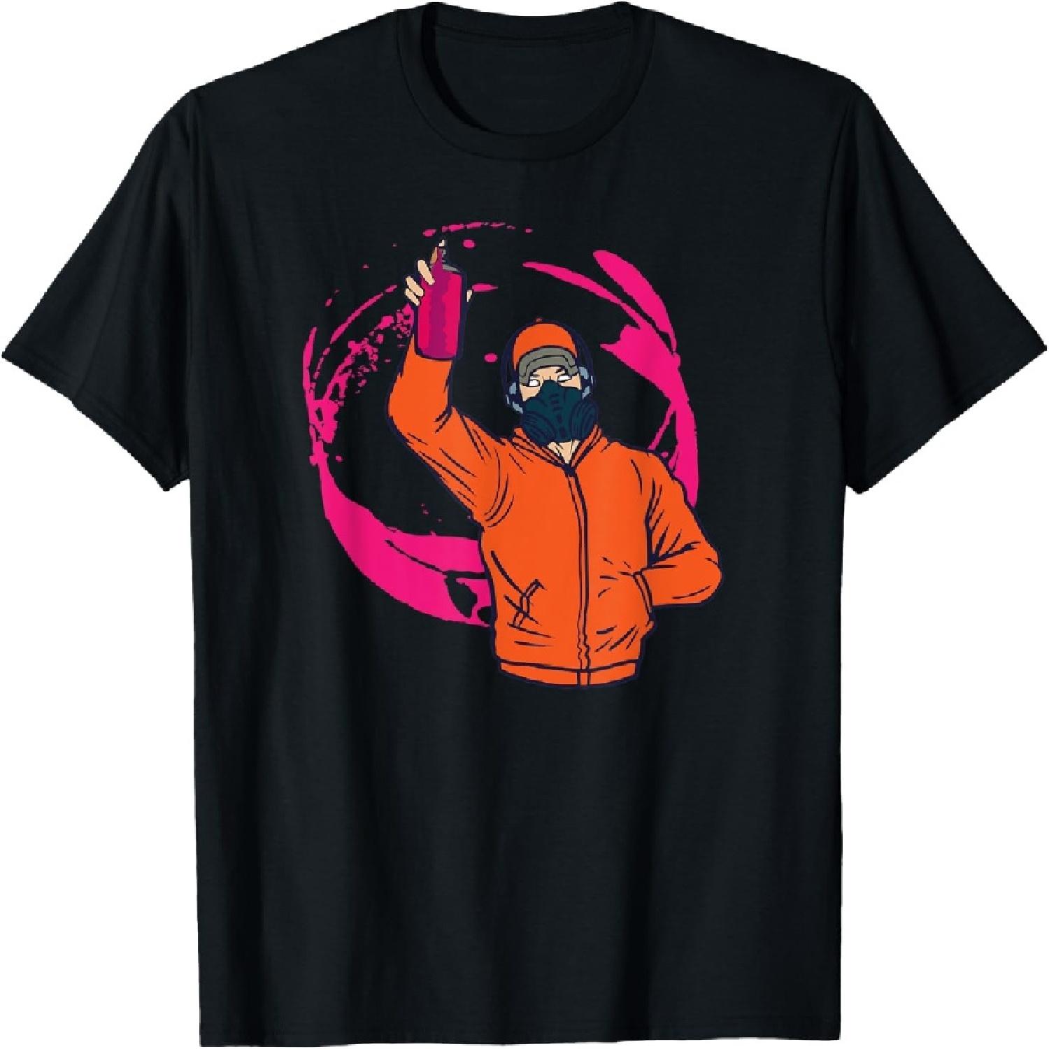 Graffiti artist spraying with pink paint hearing music T-Shirt XXXXXL різнокольоровий
Graffiti artist spraying with pink paint hearing music T-Shirt XXXXXL різнокольоровий