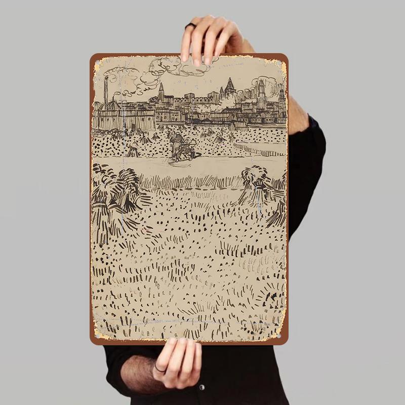Van Gogh Style Hand Painted Field City Landscape Custom Iron Painting Home Wall Decor Art Hanging 7.9x11.8In(20x30cm)
Van Gogh Style Hand Painted Field City Landscape Custom Iron Painting Home Wall Decor Art Hanging 7.9x11.8In(20x30cm)