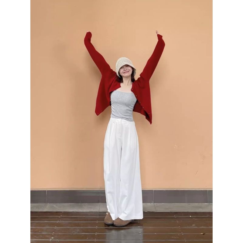 Красный тонкий кардиган маленький мужской вязаный одежда на начало осени Black M 
Красный тонкий кардиган маленький мужской вязаный одежда на начало осени Black M