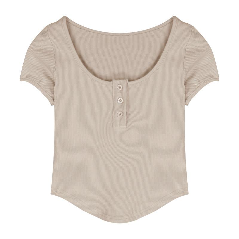 Irregular T-shirt women s trendy summer new pure desire hottie u-neck leak collarbone tight sexy short-sleeved top XL коричневий
Irregular T-shirt women s trendy summer new pure desire hottie u-neck leak collarbone tight sexy short-sleeved top XL коричневий