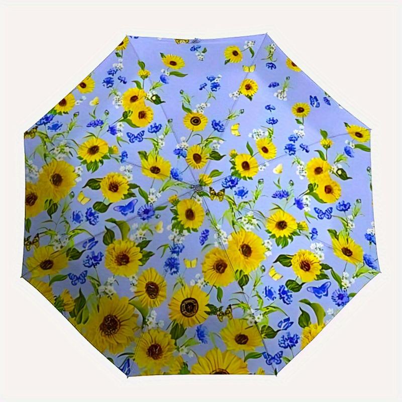 1pc Sunflower Pattern Automatic Opening/Closing Folding Umbrella with 10 Ribs, Plastic Handle, Windproof Portable Sunshade Umbrella y250726050
1pc Sunflower Pattern Automatic Opening/Closing Folding Umbrella with 10 Ribs, Plastic Handle, Windproof Portable Sunshade Umbrella y250726050