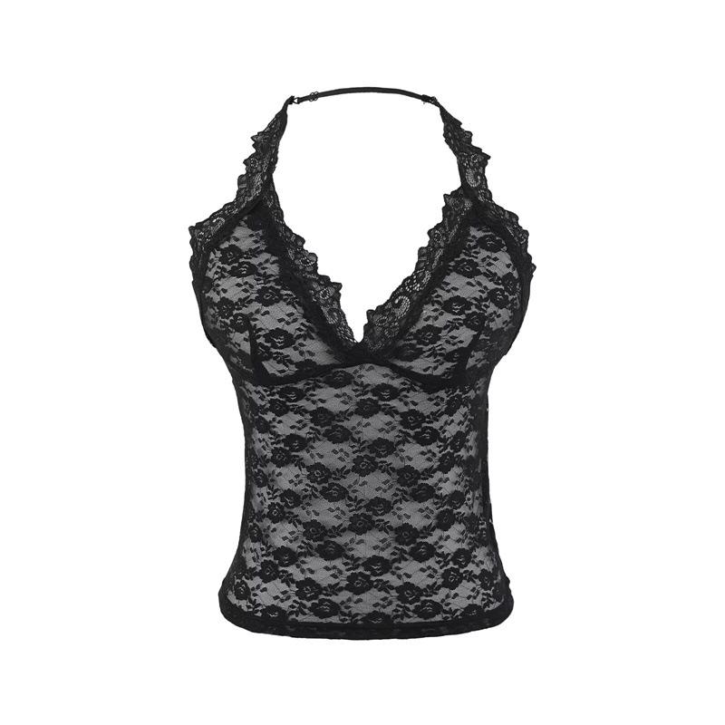 Women s Lace Halter Camisole: Summer Backless Slimming Spaghetti Strap Top Medium чорний
Women s Lace Halter Camisole: Summer Backless Slimming Spaghetti Strap Top Medium чорний