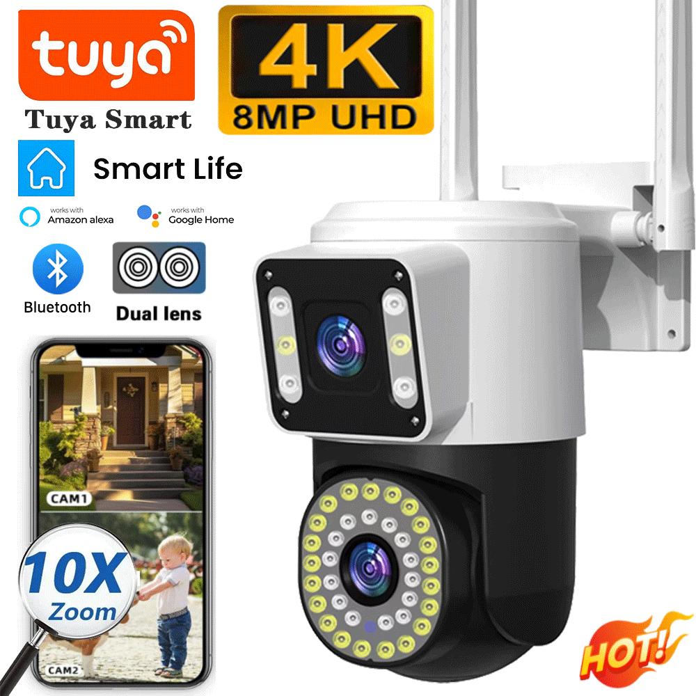 4K 8MP Wi-Fi камера спостереження Tuya Dual Lens 10X Digital Zoom AI Human Detect Cam Wireless Outdoor Security PTZ IP-камери 4MP No SD Card
4K 8MP Wi-Fi камера спостереження Tuya Dual Lens 10X Digital Zoom AI Human Detect Cam Wireless Outdoor Security PTZ IP-камери 4MP No SD Card