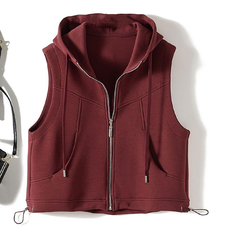 Skin Feeling Air Cotton Hooded I-Shaped 3D Stitching Drawstring Vest Female 2024 Fall and Winter Bandage Dress Outwear Small Export Order Angola red L
Skin Feeling Air Cotton Hooded I-Shaped 3D Stitching Drawstring Vest Female 2024 Fall and Winter Bandage Dress Outwear Small Export Order Angola red L