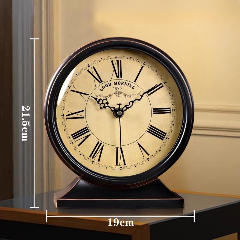 Living Room Table Clocks Retro Office Desktop Watch Bedroom Nightstand Round Silent Clock Creative Home Decorative Ornaments
Living Room Table Clocks Retro Office Desktop Watch Bedroom Nightstand Round Silent Clock Creative Home Decorative Ornaments