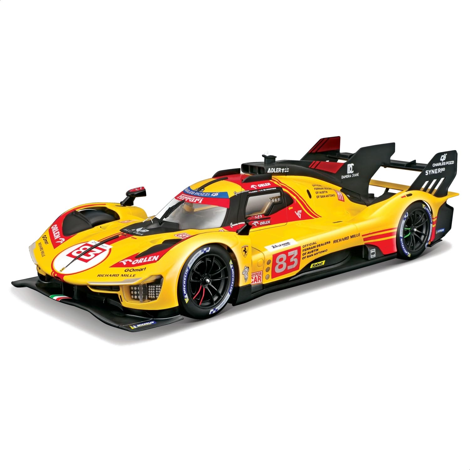Bburago 2024 Model Ferrari 499P Turbo V6 Team AF Corse 2024 Le Mans 24 Hours Endurance Race Entry Car Yellow Race Sports Car Miniature Car Diecast Car
Bburago 2024 Model Ferrari 499P Turbo V6 Team AF Corse 2024 Le Mans 24 Hours Endurance Race Entry Car Yellow Race Sports Car Miniature Car Diecast Car