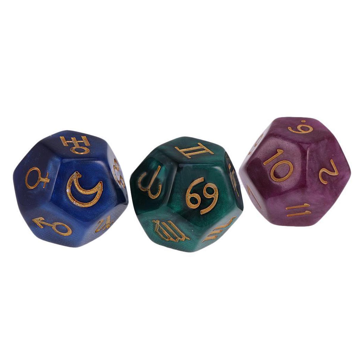 PDTO 3x жемчужные 12-гранные игральные кости для знаков зодиака для созвездий, игрушки для гадания
PDTO 3x жемчужные 12-гранные игральные кости для знаков зодиака для созвездий, игрушки для гадания