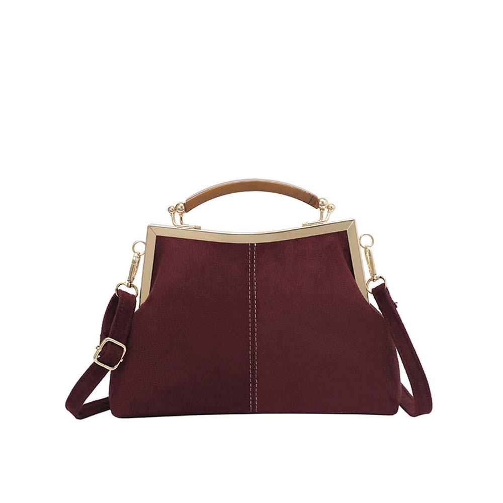 Elegant Kiss Lock Shoulder Bag Large Capacity High Quality Frosted Velvet Crossbody Bag Contrast Color Messenger Pouch червоний
Elegant Kiss Lock Shoulder Bag Large Capacity High Quality Frosted Velvet Crossbody Bag Contrast Color Messenger Pouch червоний