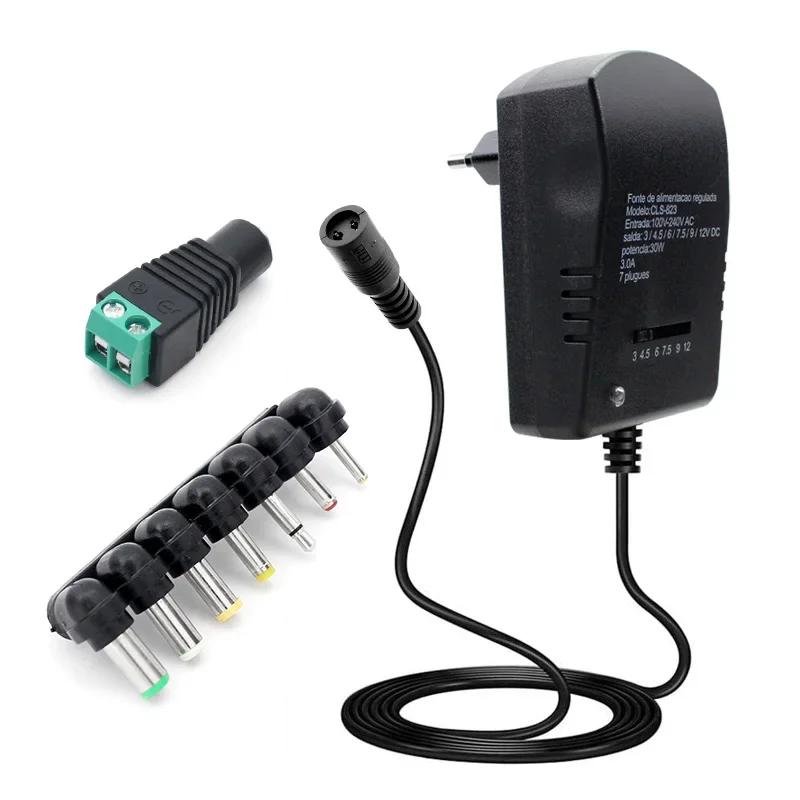 Adjustable Switching Power Supply 12V Volt Transformer AC 220V TO DC 3V 4.5V 6V 7.5V 9V 12V Power Source with DC Female 7 Plug EU
Adjustable Switching Power Supply 12V Volt Transformer AC 220V TO DC 3V 4.5V 6V 7.5V 9V 12V Power Source with DC Female 7 Plug EU