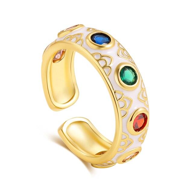 Многоцветные хрустальные эмалевые круглые кольца для женщин, модные регулируемые многослойные кольца на костяшки пальцев, помолвочные ювелирные изделия, подарки
Многоцветные хрустальные эмалевые круглые кольца для женщин, модные регулируемые многослойные кольца на костяшки пальцев, помолвочные ювелирные изделия, подарки