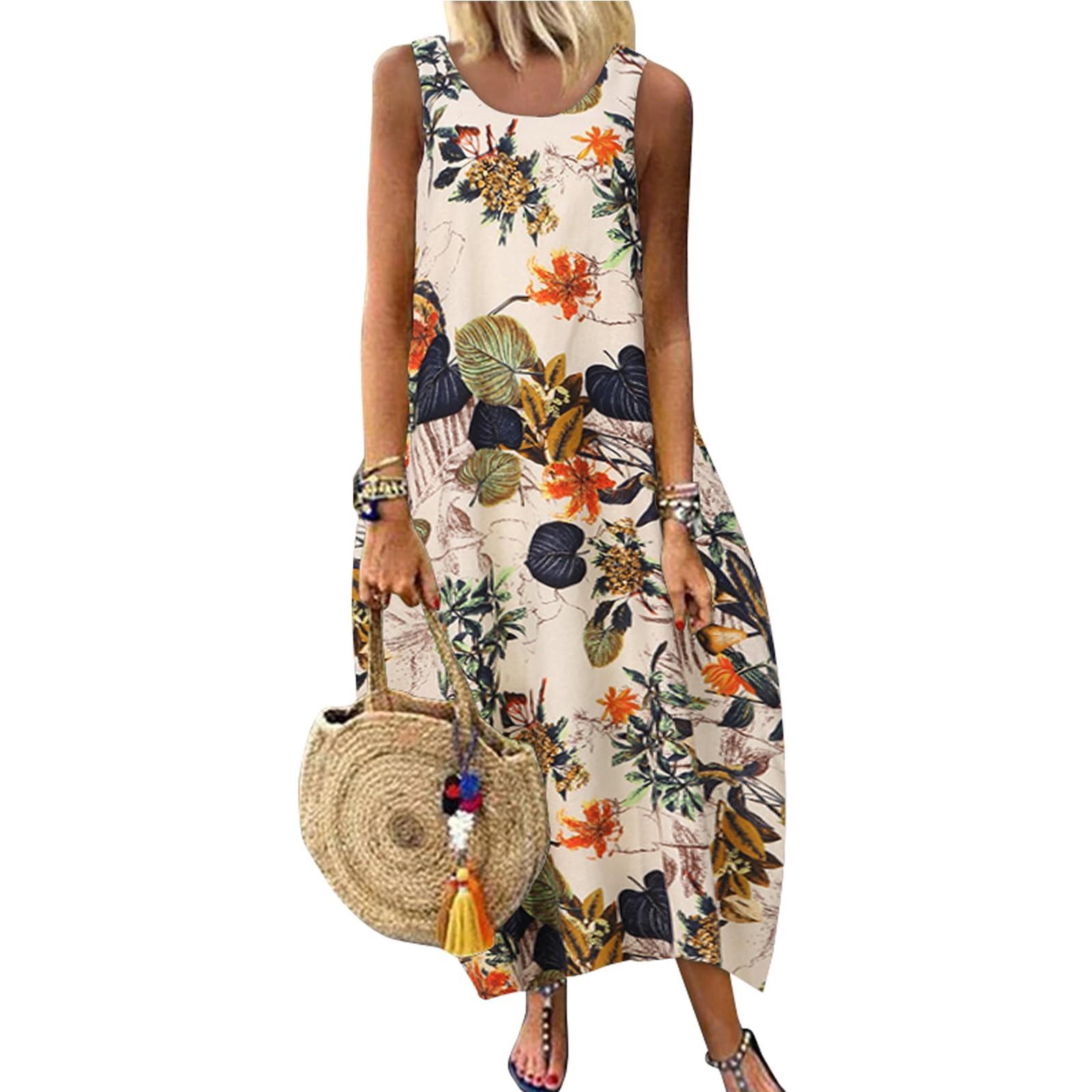 Womens Dresses Floral Print Sleeveless Oversized Loose Holiday Tank Dress XXXXL помаранчевий
Womens Dresses Floral Print Sleeveless Oversized Loose Holiday Tank Dress XXXXL помаранчевий