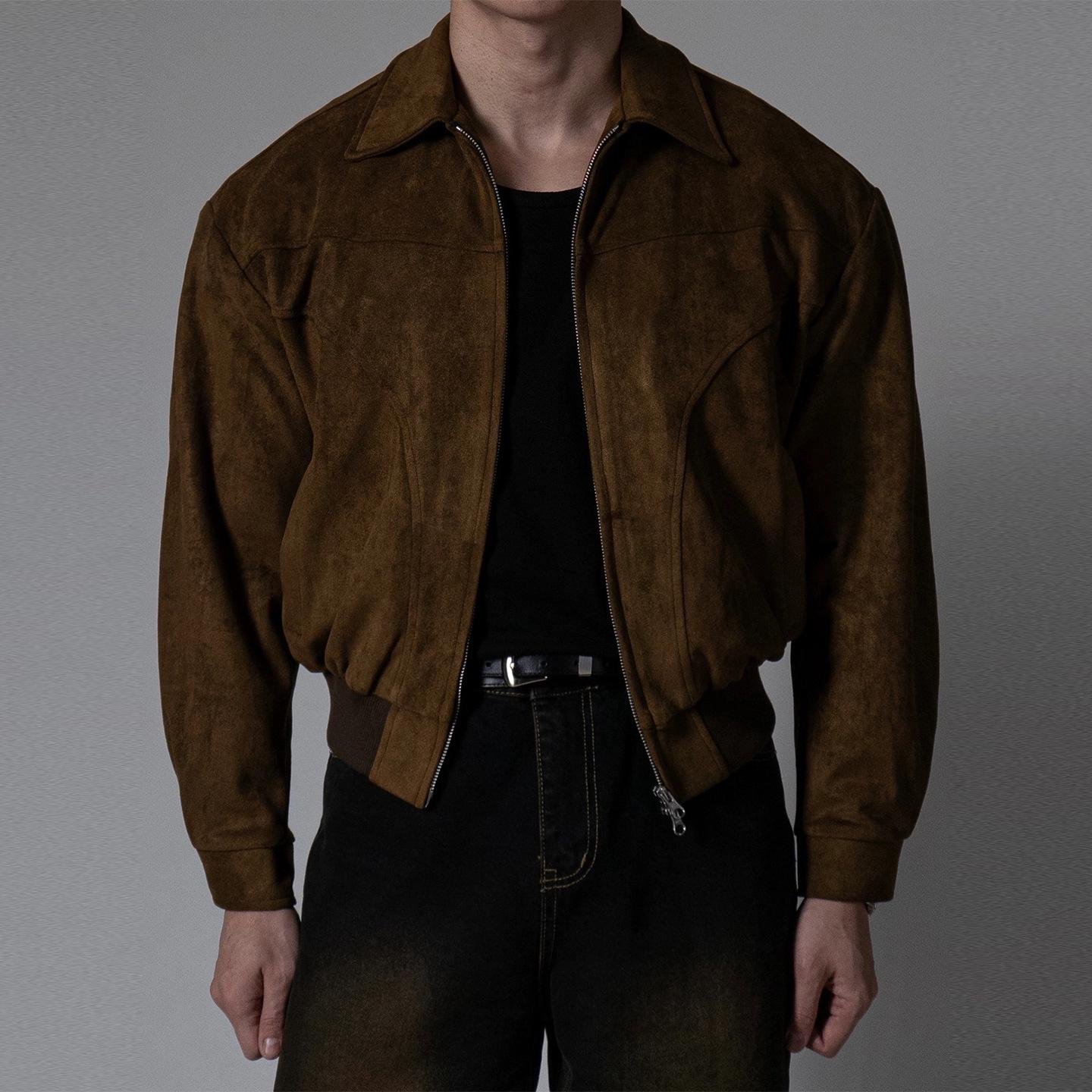 Men s Spring/Autumn Velvet Lapel Bomber Jacket - Trendy, Handsome, Versatile, Loose, Short Korean Style Outerwear L коричневий
Men s Spring/Autumn Velvet Lapel Bomber Jacket - Trendy, Handsome, Versatile, Loose, Short Korean Style Outerwear L коричневий