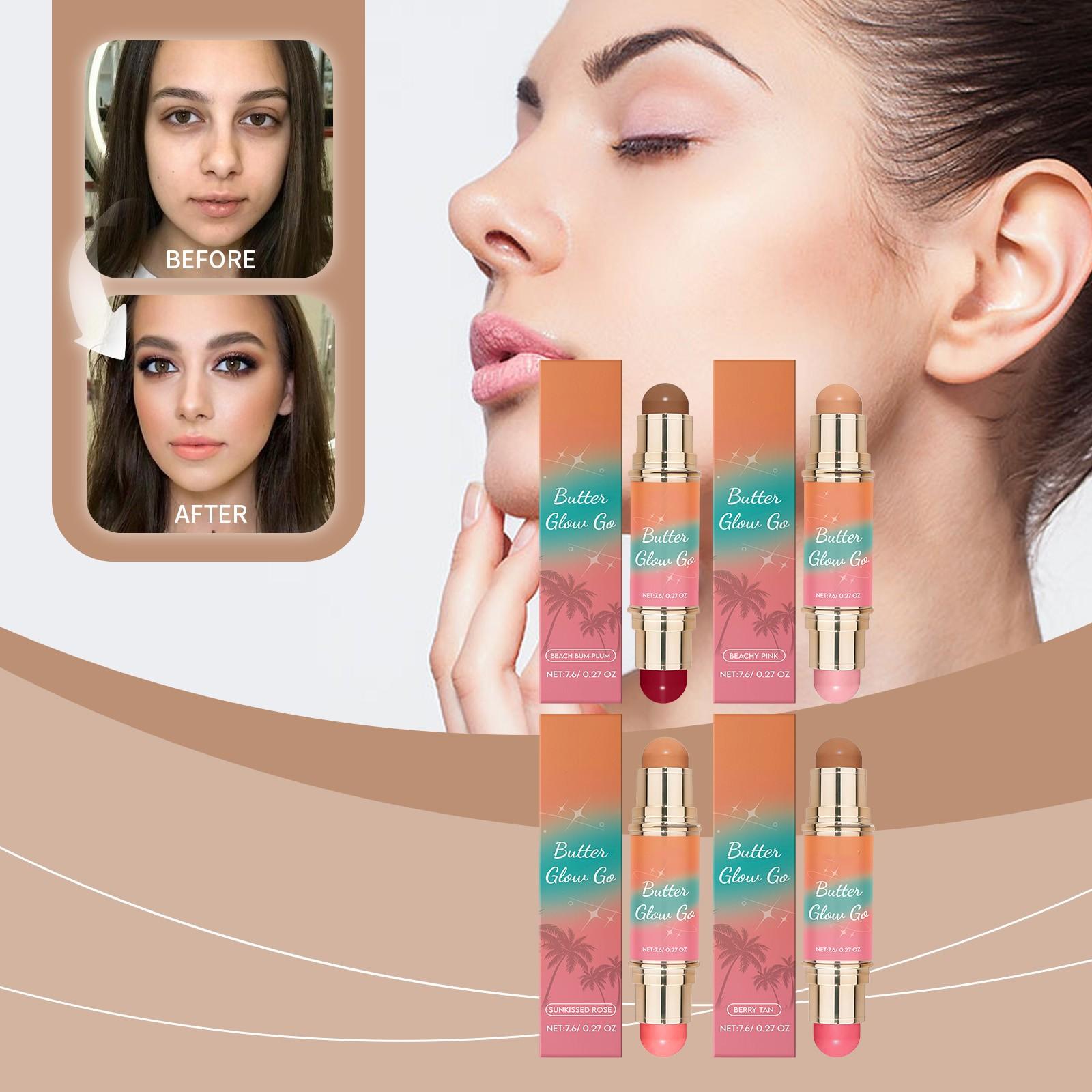 Multi-purpose Blush Stick Dual-head Three-dimensional Contouring Soft Fog Makeup Portable Make-up Gods Cold And Warm Dual-color Adapted One Size
Multi-purpose Blush Stick Dual-head Three-dimensional Contouring Soft Fog Makeup Portable Make-up Gods Cold And Warm Dual-color Adapted One Size
